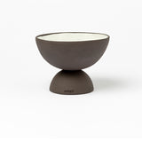 COAL STONEWARE FOOTED SERVING BOWL