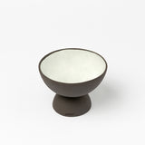 COAL STONEWARE FOOTED SERVING BOWL