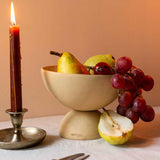 STRAW STONEWARE AYAKLI ÇUKUR SERVİS KASESİ