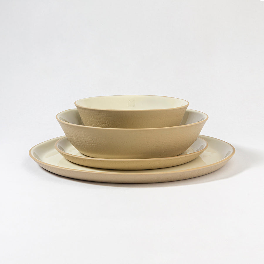 CREAM PORCELAIN DINNER SET 2 (8 PERSON)