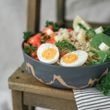 BEIGE PORCELAIN SERVING BOWL