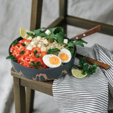 BEIGE PORCELAIN SERVING BOWL