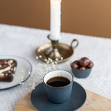 CREAM & DARK PORSELEN SINGLE ESPRESSO SETİ