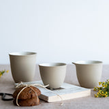 CREAM PORCELAIN LARGE GLASS