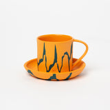 FIESTA PORCELAIN TURKISH COFFEE CUP AND PLATE