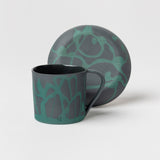 LEAF PORCELAIN TURKISH COFFEE CUP AND PLATE
