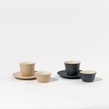 CREAM & DARK PORSELEN SINGLE ESPRESSO SETİ