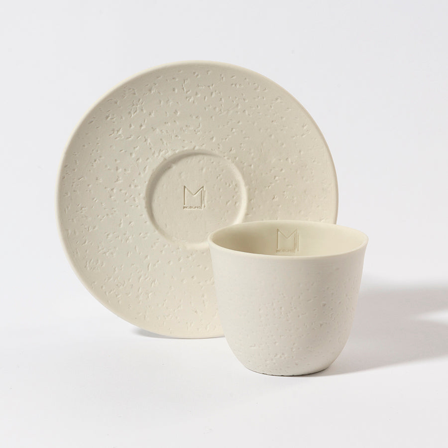 PURE PORCELAIN SINGLE ESPRESSO CUP AND PLATE