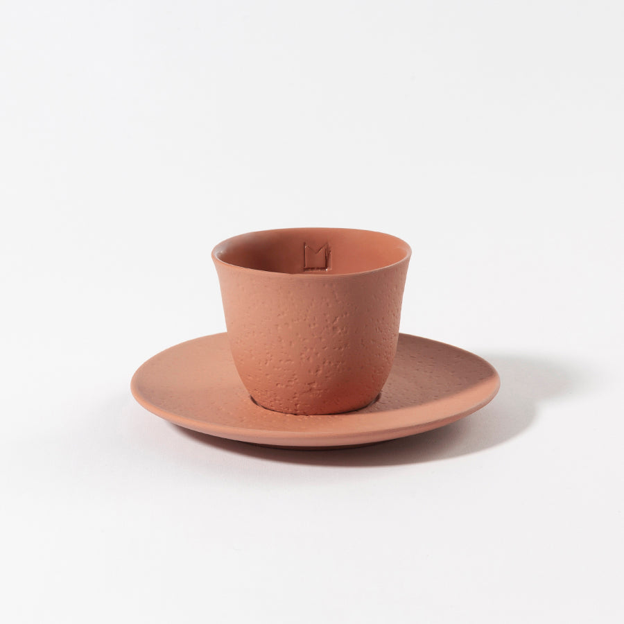 TILE PORCELAIN SINGLE ESPRESSO CUP AND PLATE